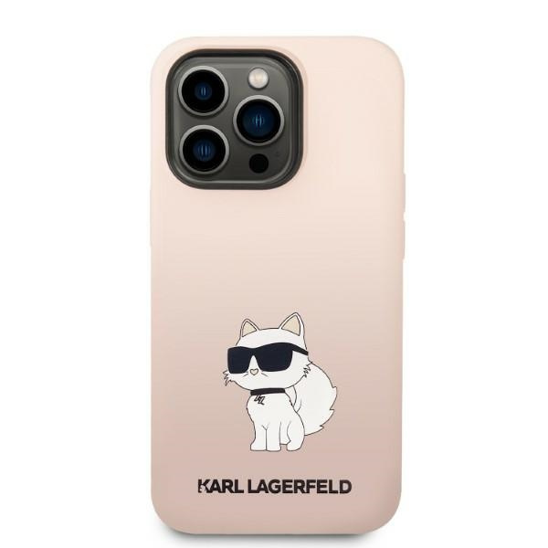 Etui Karl Lagerfeld Klhcp14lsnchbcp Iphone 14 Pro 6,1" Hardcase Różowy/pink Silicone Choupette Case
