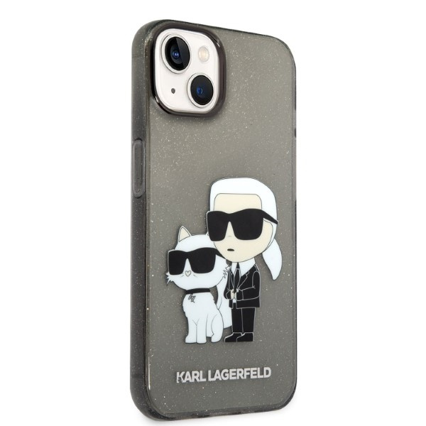 Etui KARL LAGERFELD Apple iPhone 14 Plus IML GLIT NFT Karl&Choupette Czarny Hardcase