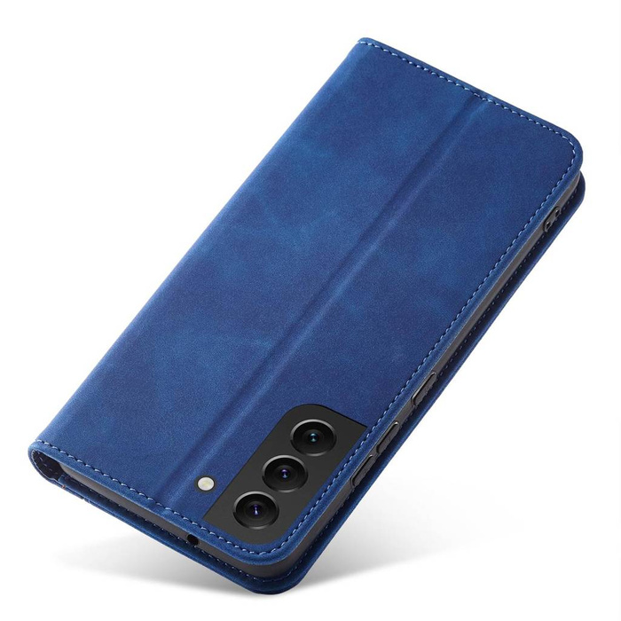 Magnet Fancy Case etui do Samsung Galaxy S22+ (S22 Plus) pokrowiec portfel na karty kartę podstawka niebieski