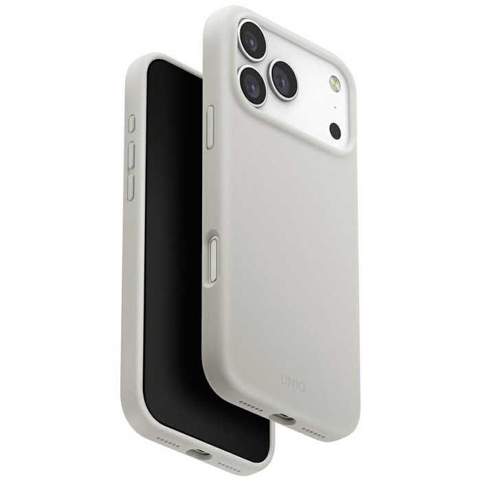Etui UNIQ Lino do iPhone 17 Pro Max      Magclick Charging jasno szary
