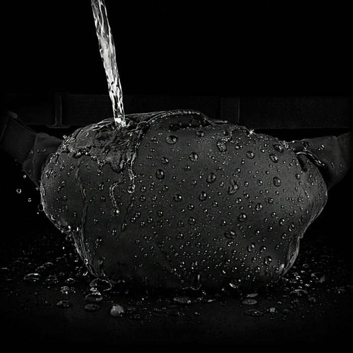 Saszetka biodrowa Wozinsky WSB-W1 na ramię unisex regulowany pasek wodoodporna - czarna