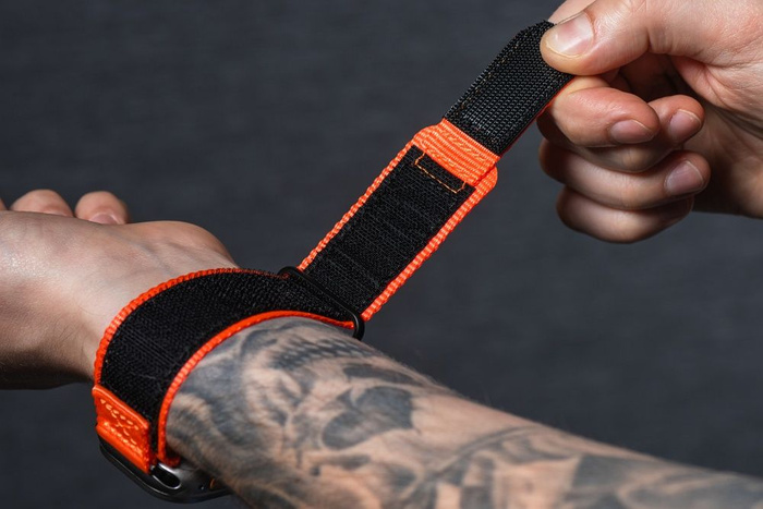 FORCELL F-DESIGN FA05 pasek nylonowy do APPLE Watch 42 / 44 / 45 / 49 mm pomarańczowy