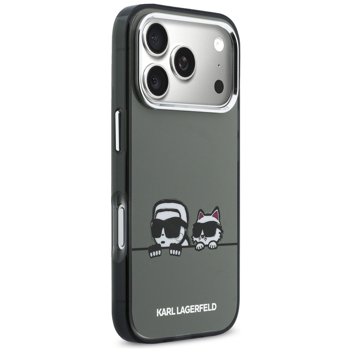Etui Karl Lagerfeld IML Karl & Choupette Peekaboo Logo MagSafe do iPhone 17 Pro Max czarny