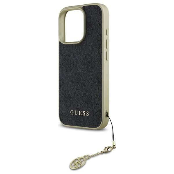 Etui Guess iPhone 16 Pro czarny/black hardcase 4G Charms Collection