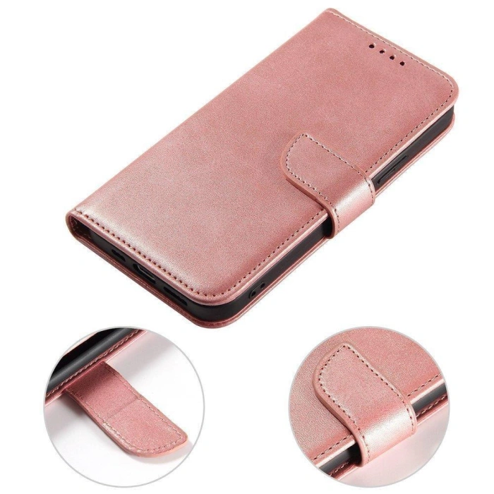 Magnet Case elegancki futerał etui pokrowiec z klapką i funkcją podstawki Xiaomi Redmi Note 11 Pro 5G / 11 Pro różowy