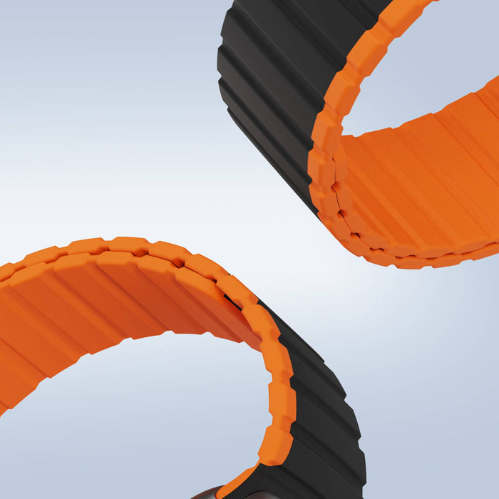 Magnetyczny pasek Apple Watch SE, 8, 7, 6, 5, 4, 3, 2, 1 (41, 40, 38 mm) Dux Ducis Strap (LD Version) - czarno-pomarańczowy