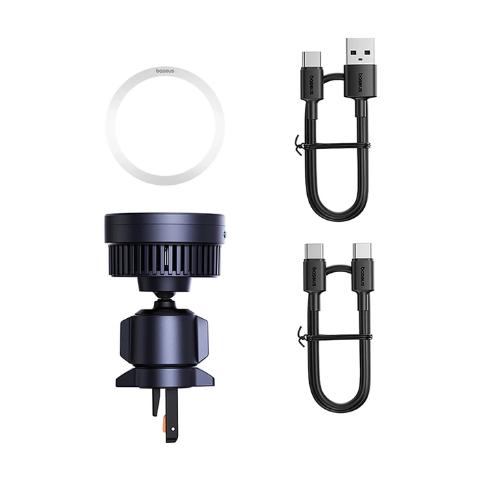 Samochodowy uchwyt  Baseus MagPro z ładowarką indukcyjną  15W Qi2.0 (czarny)