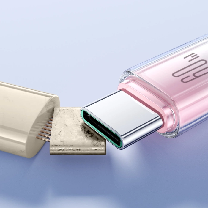 Kabel Joyroom S-A42 Crystal-Clear Series 60W USB-C - USB-C 1,2m - biały