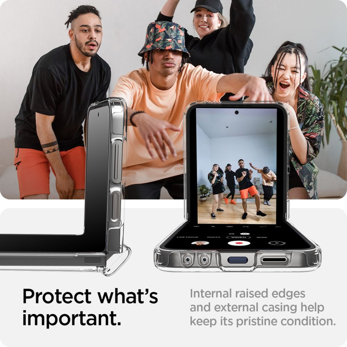 ETUI SPIGEN ULTRA HYBRID PRO SAMSUNG GALAXY Z FLIP 6 / 7 FE CRYSTAL CLEAR