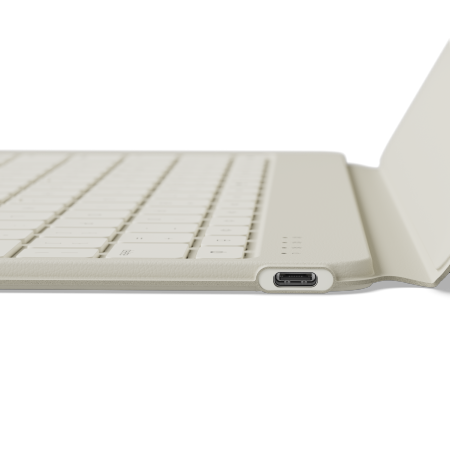 Satechi OntheGo Keyboard - bezprzewodowa klawiatura do trzech urządzeń z podstawką na smartfon/tablet (sand)