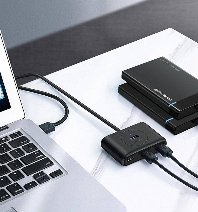 Ugreen rozdzielacz HUB 4x USB 3.2 Gen 1 (kabel 1 m) czarny (CR113 20291)