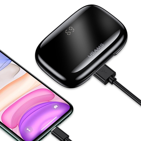 Słuchawki Bezprzewodowe USAMS Bluetooth 5.0 Czarny