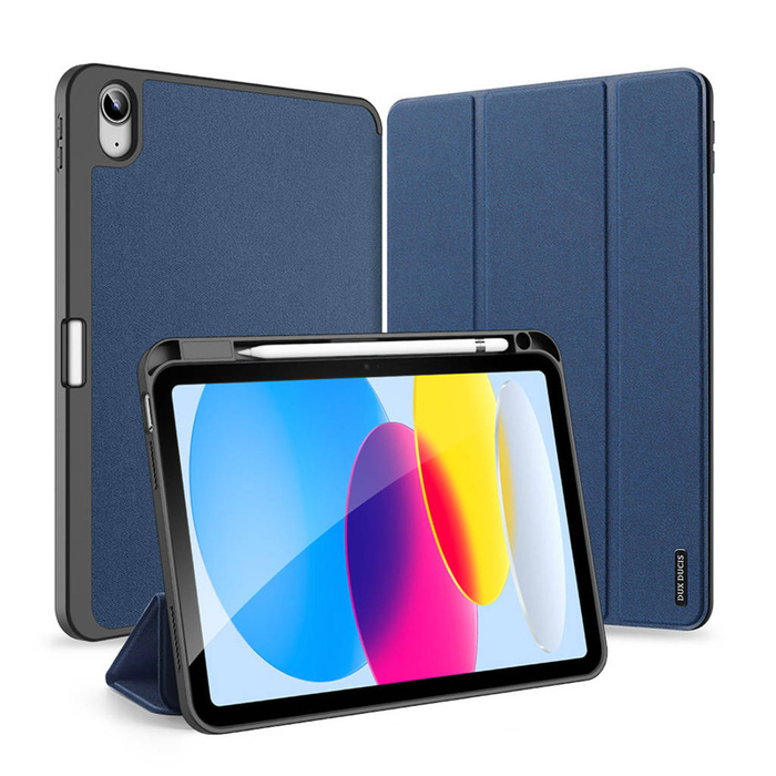 Dux Ducis Domo etui iPad 10.9'' 2022 (10 gen.) pokrowiec z miejscem na rysik Apple Pencil smart cover podstawka niebieskie