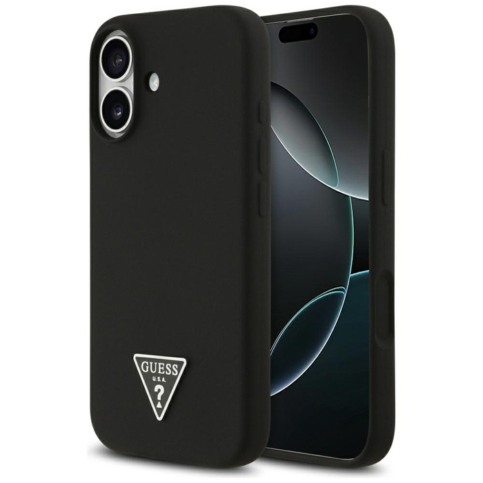 Etui Guess Silicone Triangle Logo        MagSafe do iPhone 17 czarny