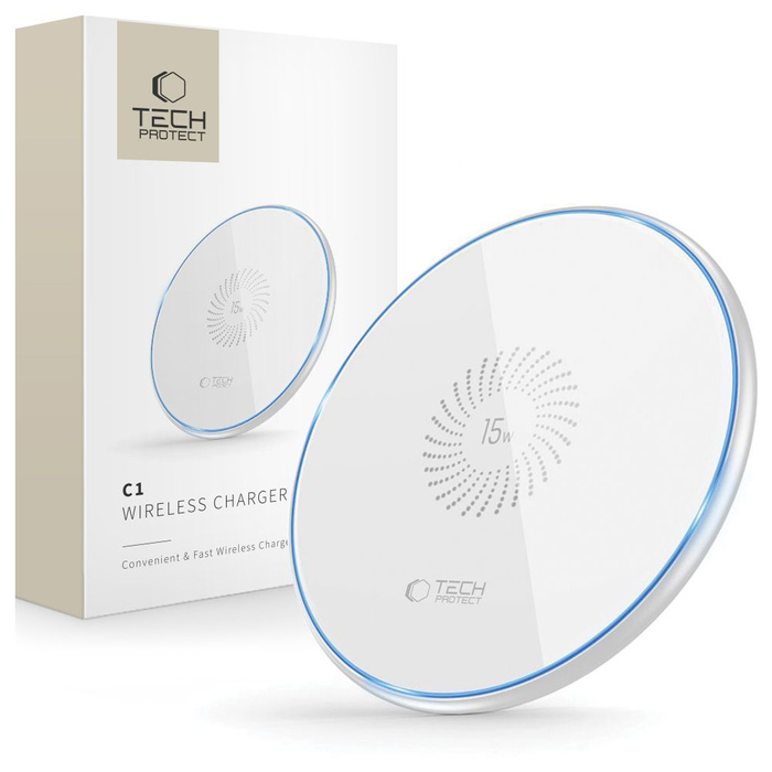 ŁADOWARKA TECH-PROTECT QI15W-C1 WIRELESS CHARGER 15W WHITE
