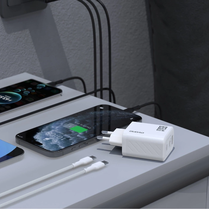Ładowarka sieciowa Dudao A29C 65W GaN + kabel USB-C - biała