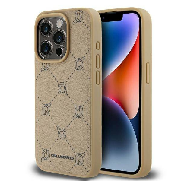 Karl Lagerfeld KLHMP15LPGKHPHEPhone 15 Pro 6.1" beżowy/beige Magsafe Karl Head