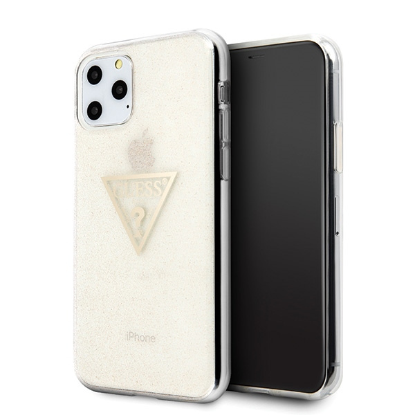 Etui GUESS Apple iPhone 11 Pro Glitter Triangle Case Złoty Hardcase