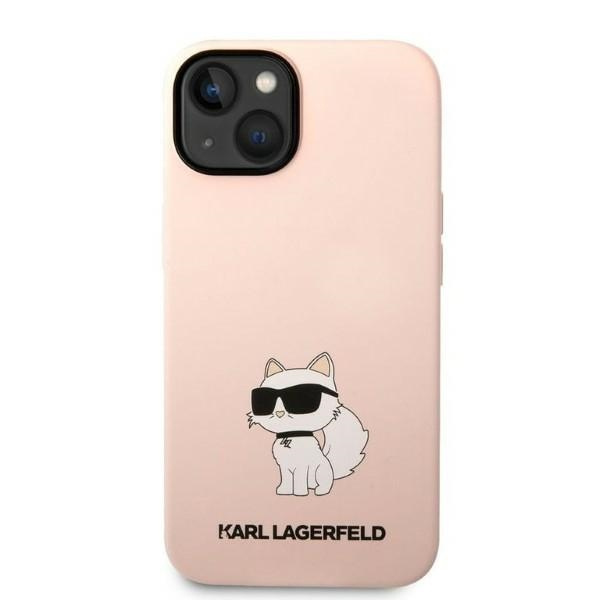 Etui Karl Lagerfeld Klhcp14ssnchbcp Iphone 14 6,1" Hardcase Różowy/pink Silicone Choupette Case
