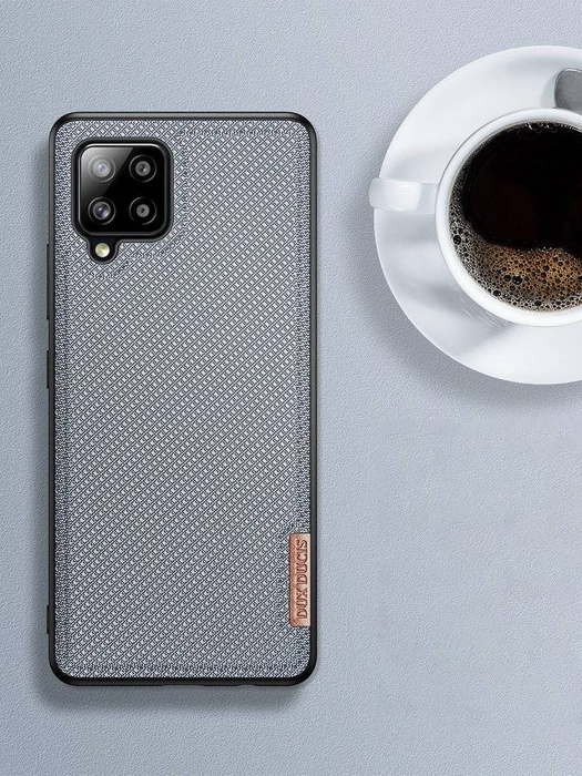 Dux Ducis Fino etui pokrowiec pokryty nylonowym materiałem Samsung Galaxy A42 5G szary