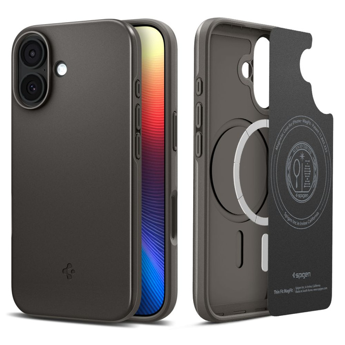 ETUI SPIGEN IPHONE 17 THIN FIT MAG MAGSAFE GUNMETAL