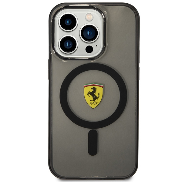 Etui Ferrari FEHMP14XURKK iPhone 14 Pro Max 6.7" czarny/black hardcase Translucent Magsafe Case