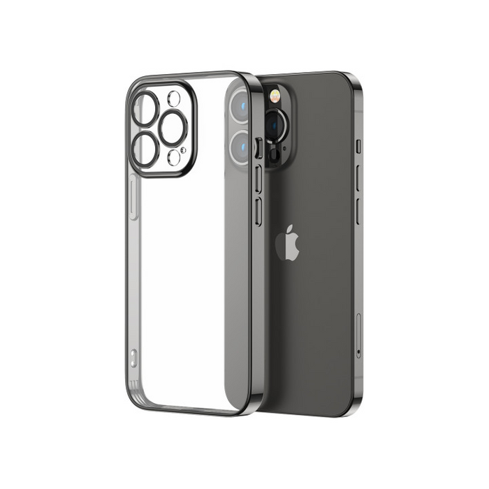 Joyroom 14Q Case etui do iPhone 14 Pro obudowa pokrowiec z metaliczną ramką czarny (JR-14Q2-black)