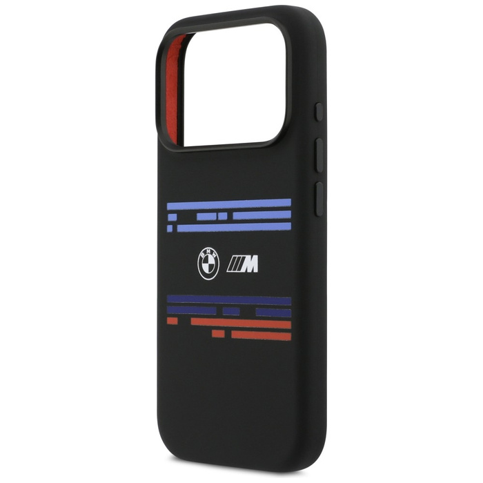 Etui BMW M Silicon Horizontal Line       MagSafe do iPhone 17 Pro czarny