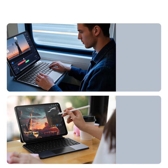 Etui z klawiaturą Dux Ducis (MK series) na iPad Pro 11" (2024) - czarne