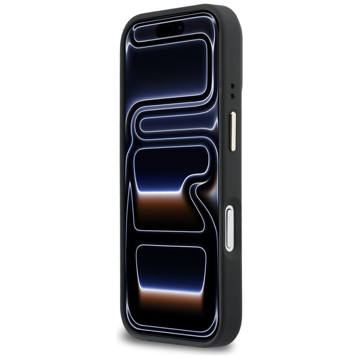 Etui Karl Lagerfeld Croco KL Script Logo MagSafe do iPhone 17 Pro Max czarny