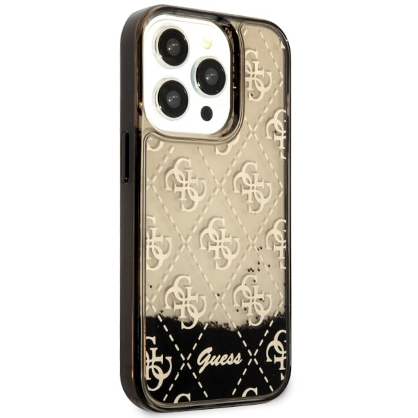 Etui Guess GUHCP14LLC4PSGK iPhone 14 Pro 6.1" czarny/black hardcase Liquid Glitter 4G Transculent Case