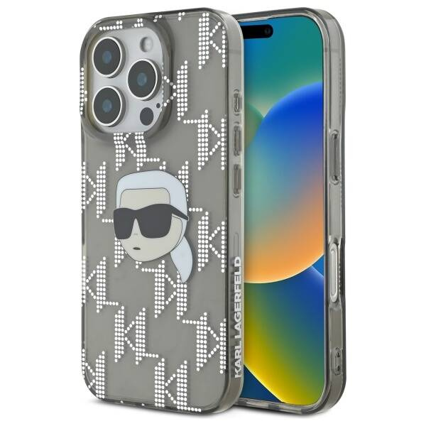 Etui Karl Lagerfeld iPhone 16 Pro Max 6.9" czarny/black hardcase IML Karl Head Electroplated
