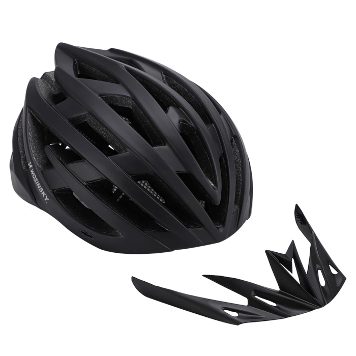 Kask rowerowy MTB Wozinsky  z tylną lampką USB M - czarny