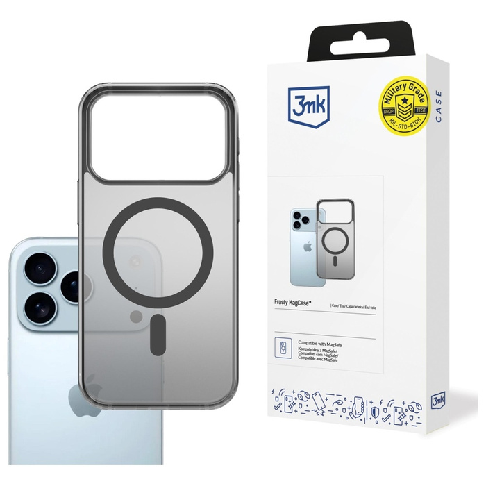 Etui 3MK Frosty MagCase do Apple iPhone  17 Pro Max czarny