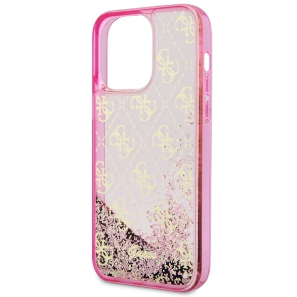 Etui Guess GUHCP14XLC4PSGP iPhone 14 Pro Max 6.7" różowy/pink hardcase Liquid Glitter 4G Transculent Case