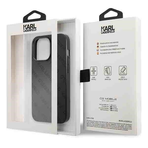 Karl Lagerfeld KLHCP13LPTLK iPhone 13 Pro 6,1" hardcase czarny/black Perforated Allover