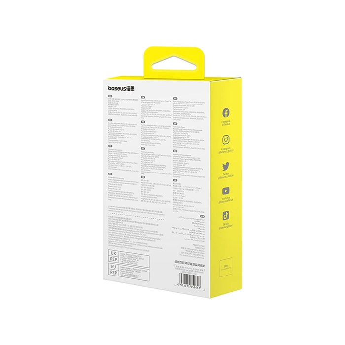 Adapter USB-C - DP Baseus 8K 1,5m (czarny)