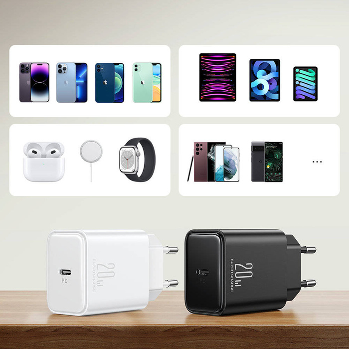 Ładowarka USB C 20W PD Joyroom JR-TCF06 | biała