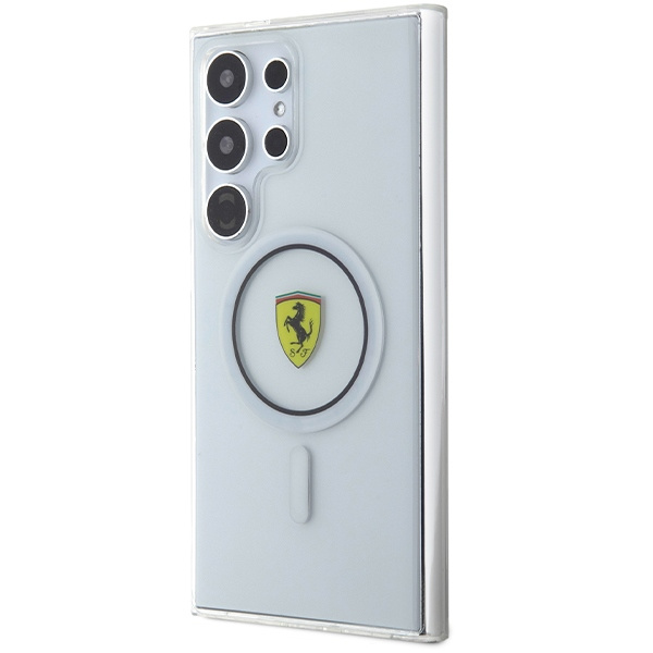 Etui Ferrari FEHMS24LU3CLK S24 Ultra S928 czarny/black hardcase IML Transp Inner Circle Line MagSafe Case