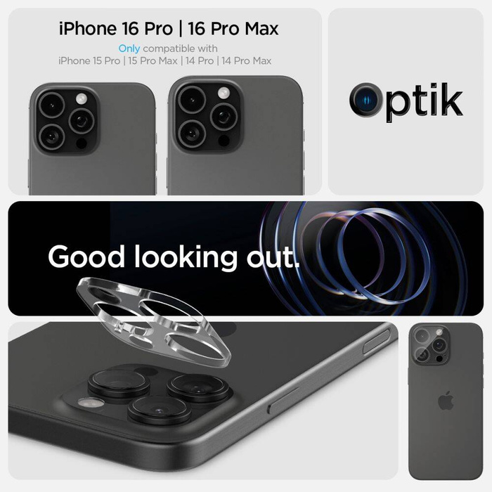 OSŁONA APARATU SPIGEN IPHONE 14 PRO / PRO MAX / 15 PRO / 15 PRO MAX / 16 PRO / 16 PRO MAX/ 17 PRO / 17 PRO MAX OPTIK.TR 2-PACK CRYSTAL CLEAR