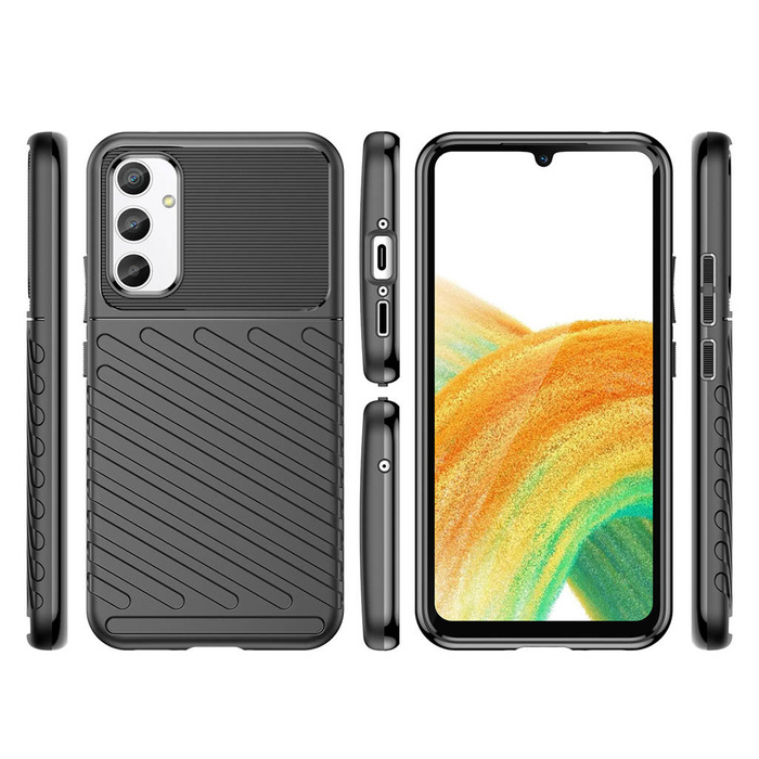 Etui Thunder Case etui do Samsung Galaxy A34 5G silikonowy pancerny pokrowiec czarne Case