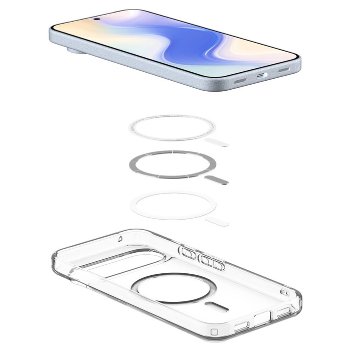 ETUI SPIGEN GOOGLE PIXEL 10 PRO XL ULTRA HYBRID MAG MAGSAFE CLEAR/WHITE