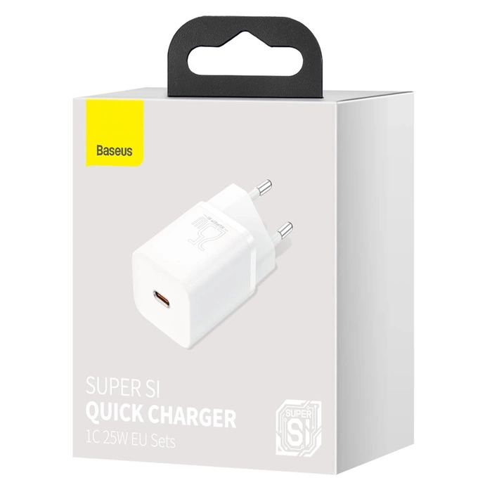 Baseus Super Si 1C szybka ładowarka USB Typ C 25W Power Delivery Quick Charge biały (CCSP020102)
