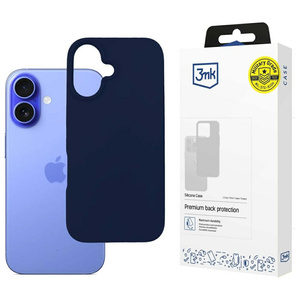 ETUI 3MK Silicone Case iPhone 16 Granatowy/Dark Navy