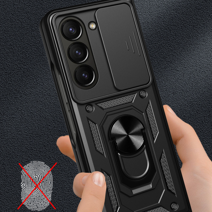 Etui pancerne Hybrid Armor Camshield do Galaxy Z Fold 5 5G z osłoną na aparat - czarne