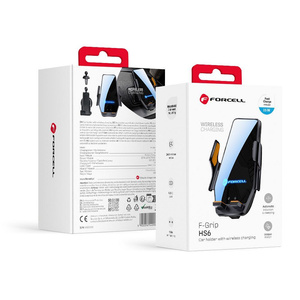 Uchwyt na telefon do samochodu indukcyjny Forcell F-Grip HS6 15W do szyby / kratki czarny