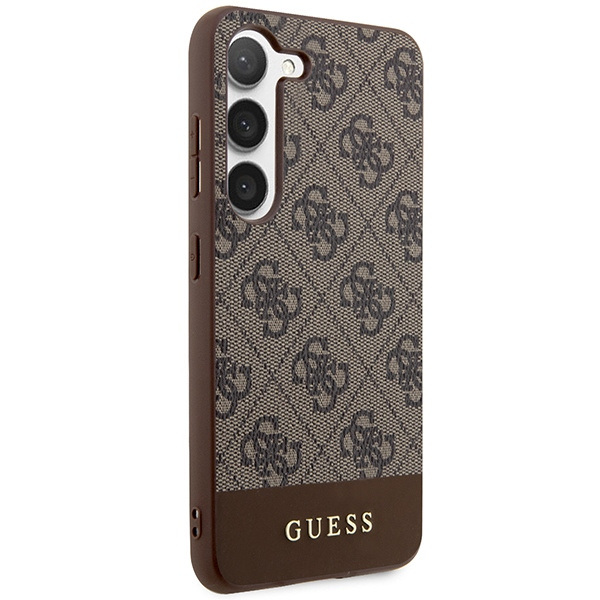 Etui Guess GUHCS23MG4GLBR S23 Plus S916 brązowy/brown hardcase 4G Stripe Collection