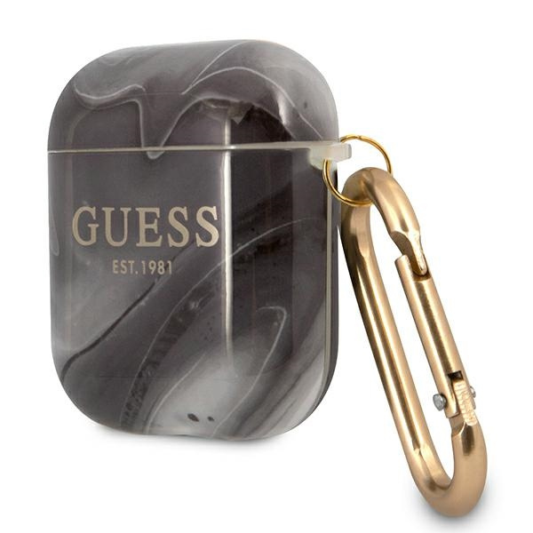 Etui GUESS Apple AirPods Marble Collection Czarny Case