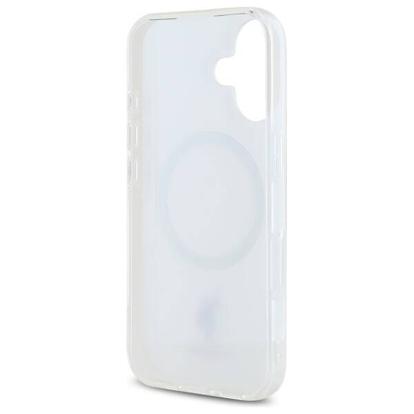 Etui US Polo iPhone 16 6.1" biały/white IML Ring MagSafe