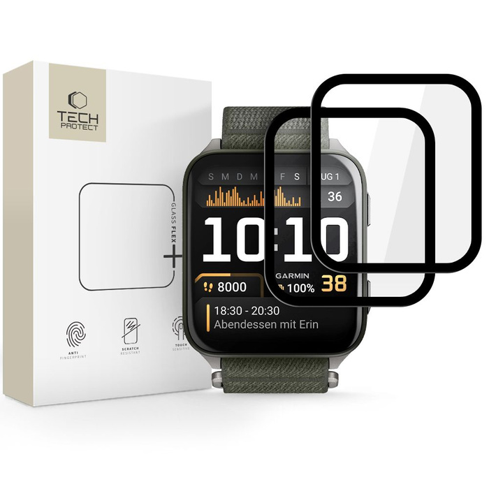 SZKŁO HYBRYDOWE TECH-PROTECT GARMIN VENU X1 GLASS FLEX+ 2-PACK CZARNE 